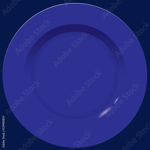 Blue flat plate
