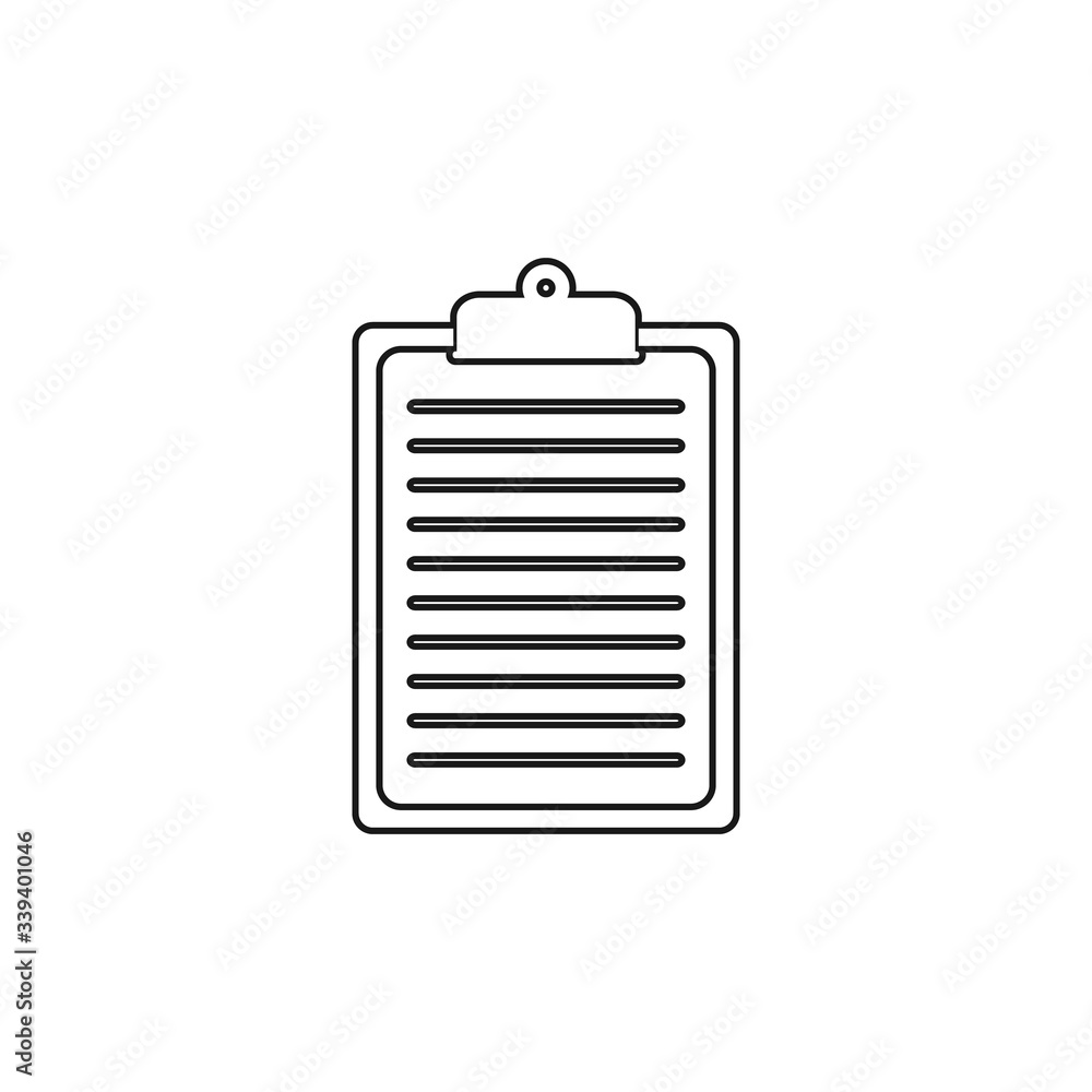 Examination Clipboard Line Icon. Editable Vector EPS Symbol Illustration. Examination Clipboard Line Icon. Editable Vector EPS Symbol Illustration.