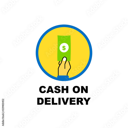 Illustration, vector icon, Receiving Money Icon. Vector Illustration, Dolllar, Cash on delivery
