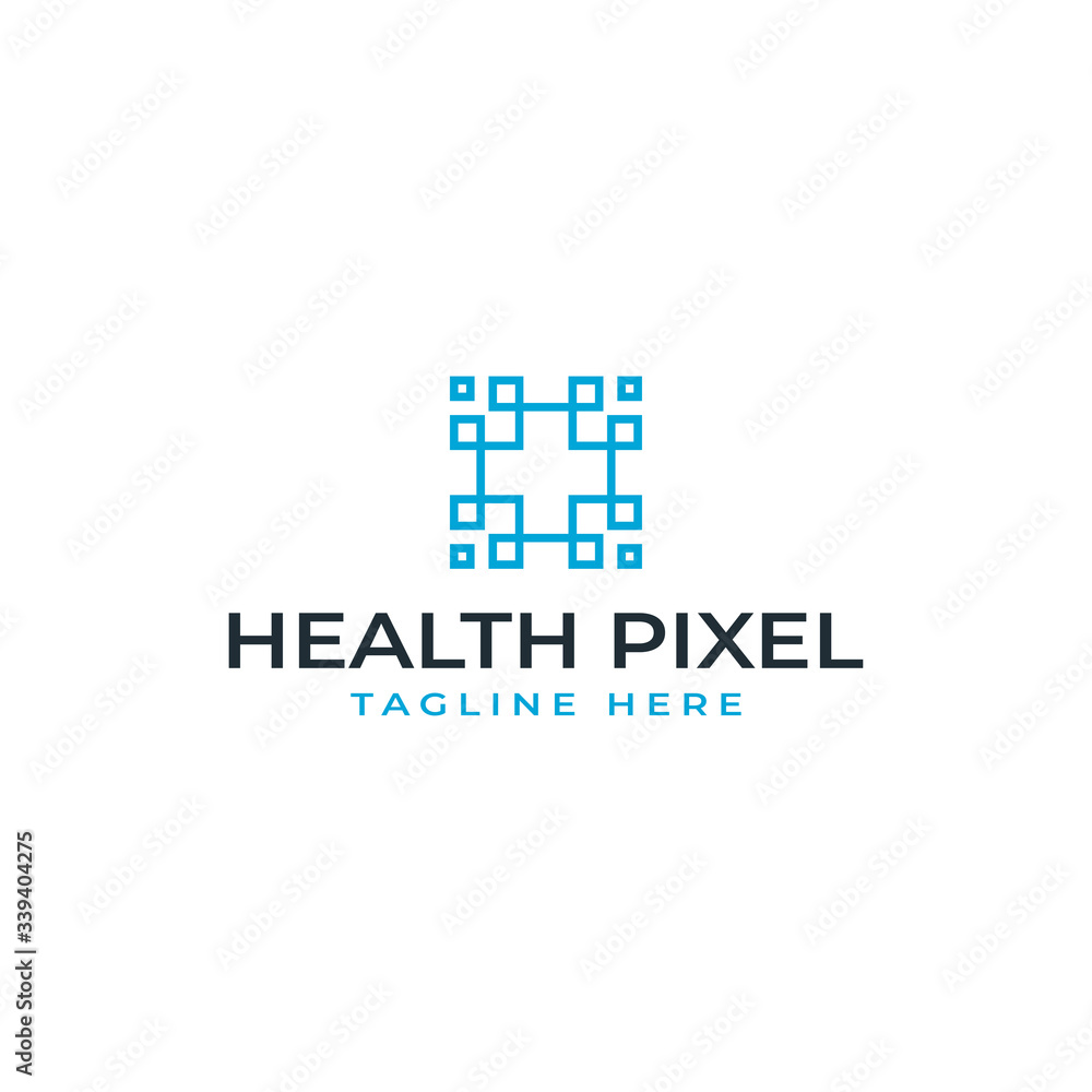 Design logo templates for your business, Modern and clean logos, Abstract health vector or plus and pixel shapes Design logo templates for your business, Modern and clean logos, Abstract health vector or plus and pixel shapes