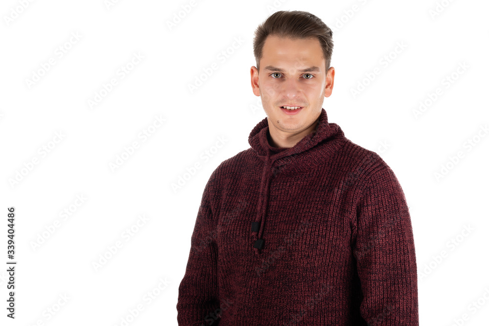 Attractive man on isolated Attractive man on isolated