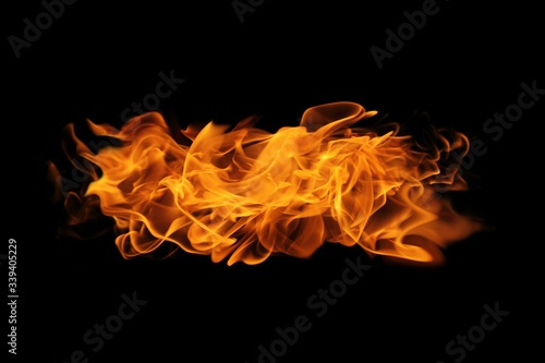 Abstract Fire flame on black background © prapann