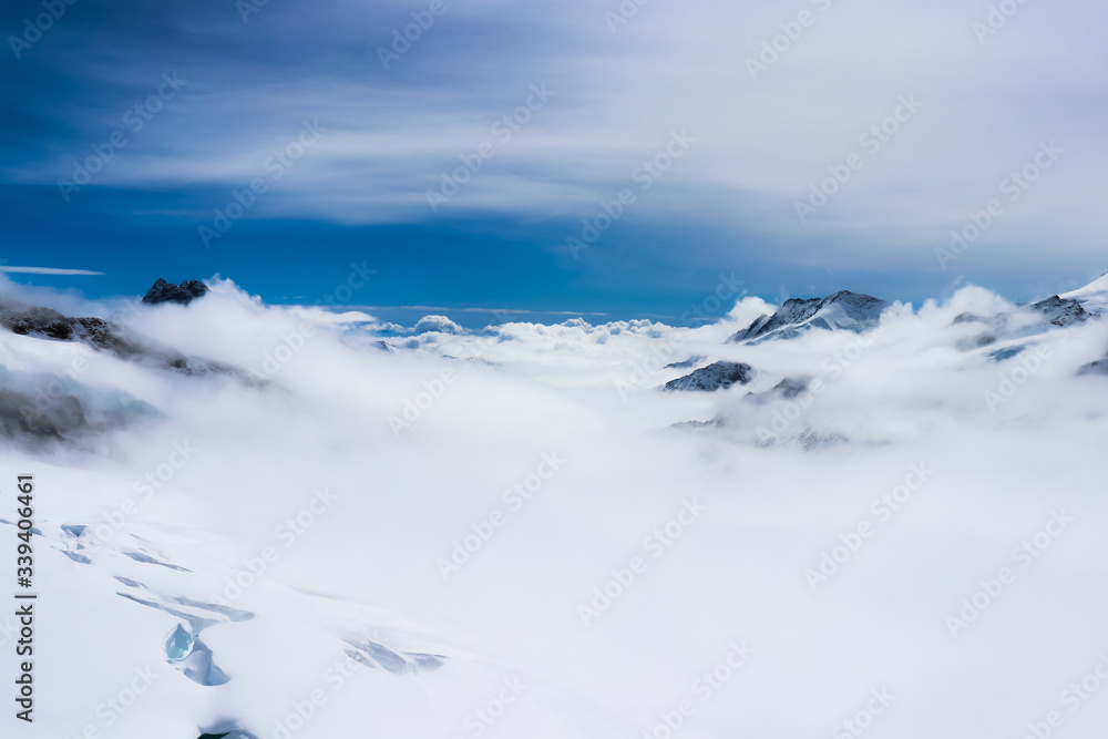 Cloudy View of Jungfrau Region