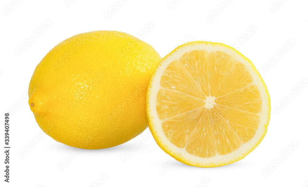 lemons on a white background