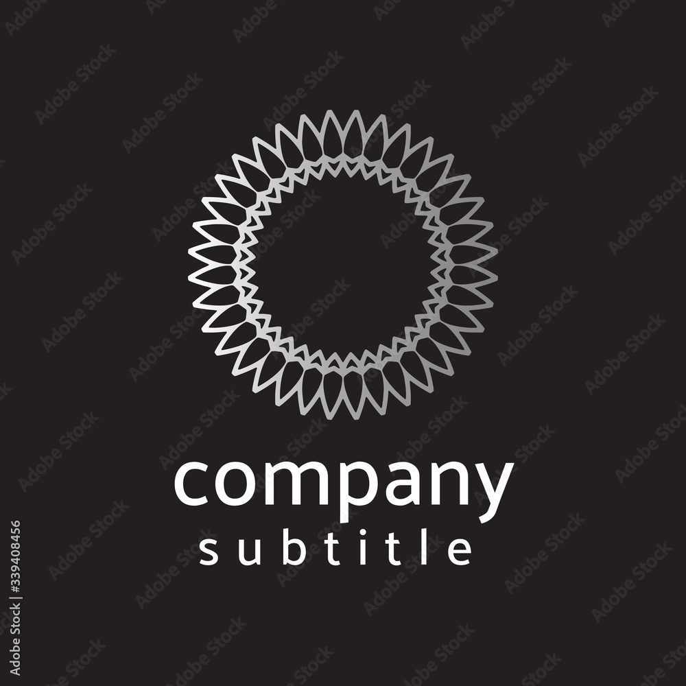 Naklejka premium logo ornament gold