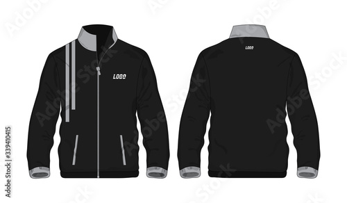 Sport Jacket Gray and black template shirt for design on white background. Vector illustration eps 10.