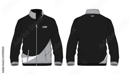 Sport Jacket Gray and black template shirt for design on white background. Vector illustration eps 10.