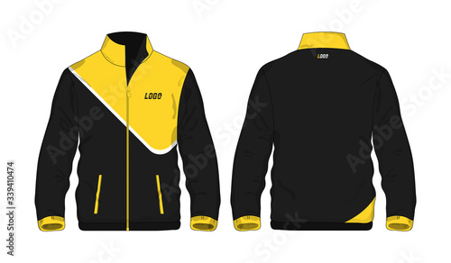 Sport Jacket yellow and black template for design on white background. Vector illustration eps 10.
