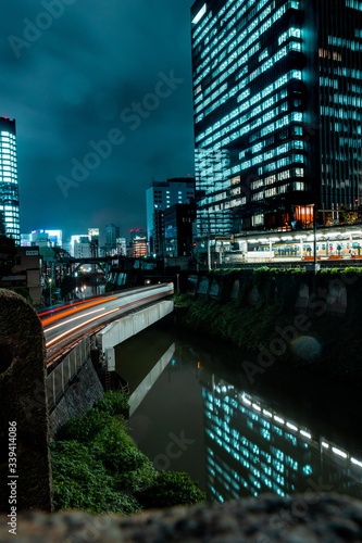 Train light trail