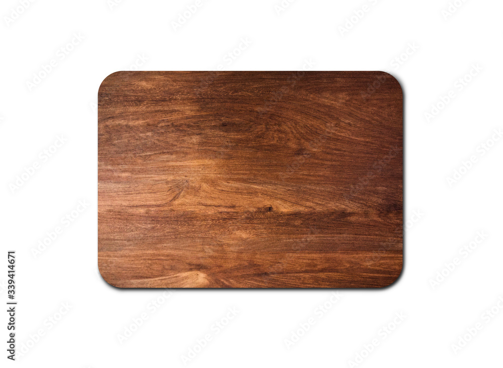 Empty rustic wood board texture isolated on white background with copy space for design or work. clipping path