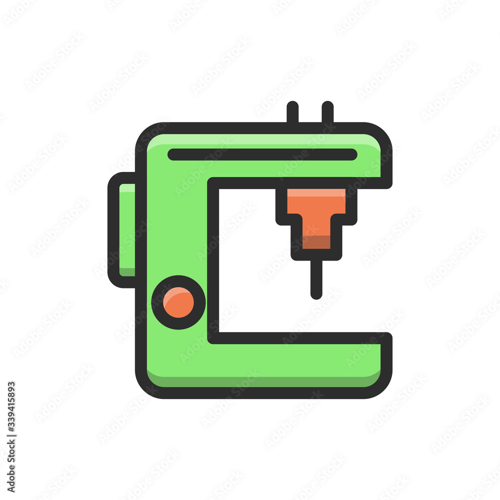 Stitching Machine Vector Icon Stitching Machine Vector Icon