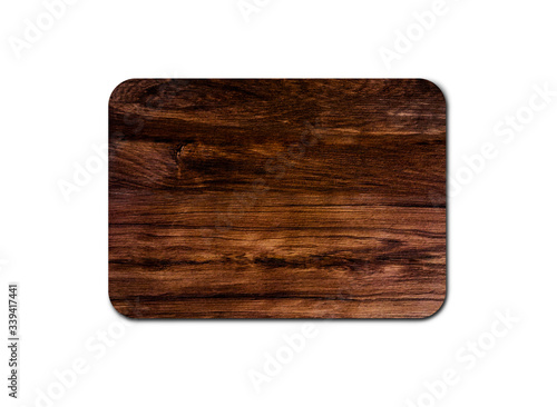 Closeup of pine wooden board isolated on white background with copy space and clipping path for design