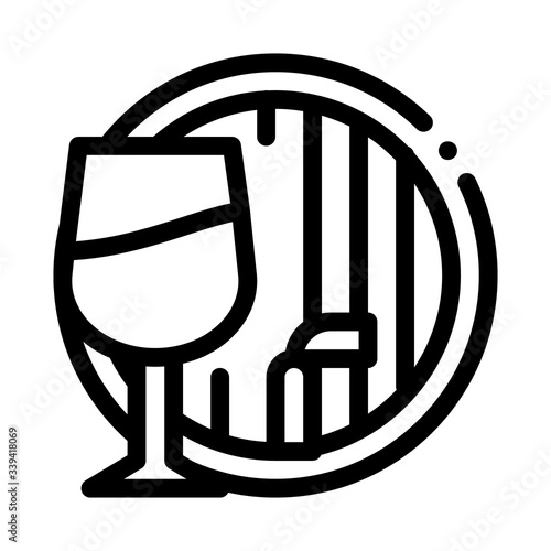 wine barrel icon vector. wine barrel sign. isolated contour symbol illustration