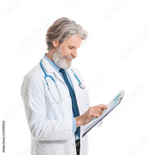 Portrait of senior male doc...