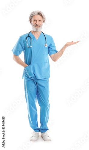 Portrait of senior male doc...