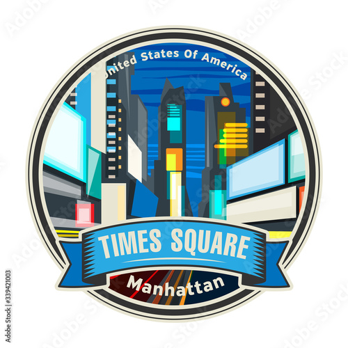 New York, Times Square, entertainment center and neighborhood in the Midtown Manhattan