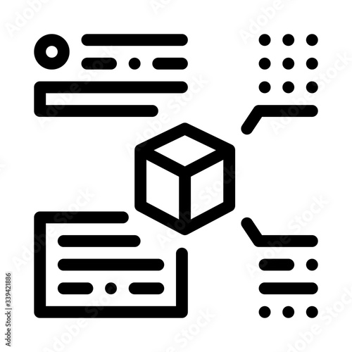 measurement of parameters of parcel icon vector. measurement of parameters of parcel sign. isolated contour symbol illustration