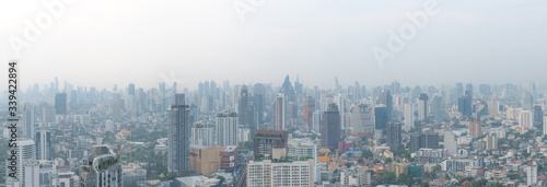 PM 2.5-Bangkok city Thailand air pollution remains at hazardous levels PM2.5 levels pollutants on November 2019 - minute dust and smoke level high