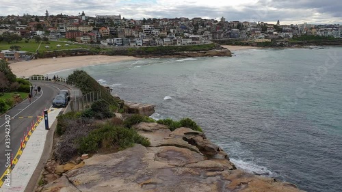 Wallpaper Mural Coastline Of Beautiful And Empty Bronte Beach, Sydney, Australia - Nearby Houses Can Be Seen In The Distance - Coronavirus-  wide shot Torontodigital.ca