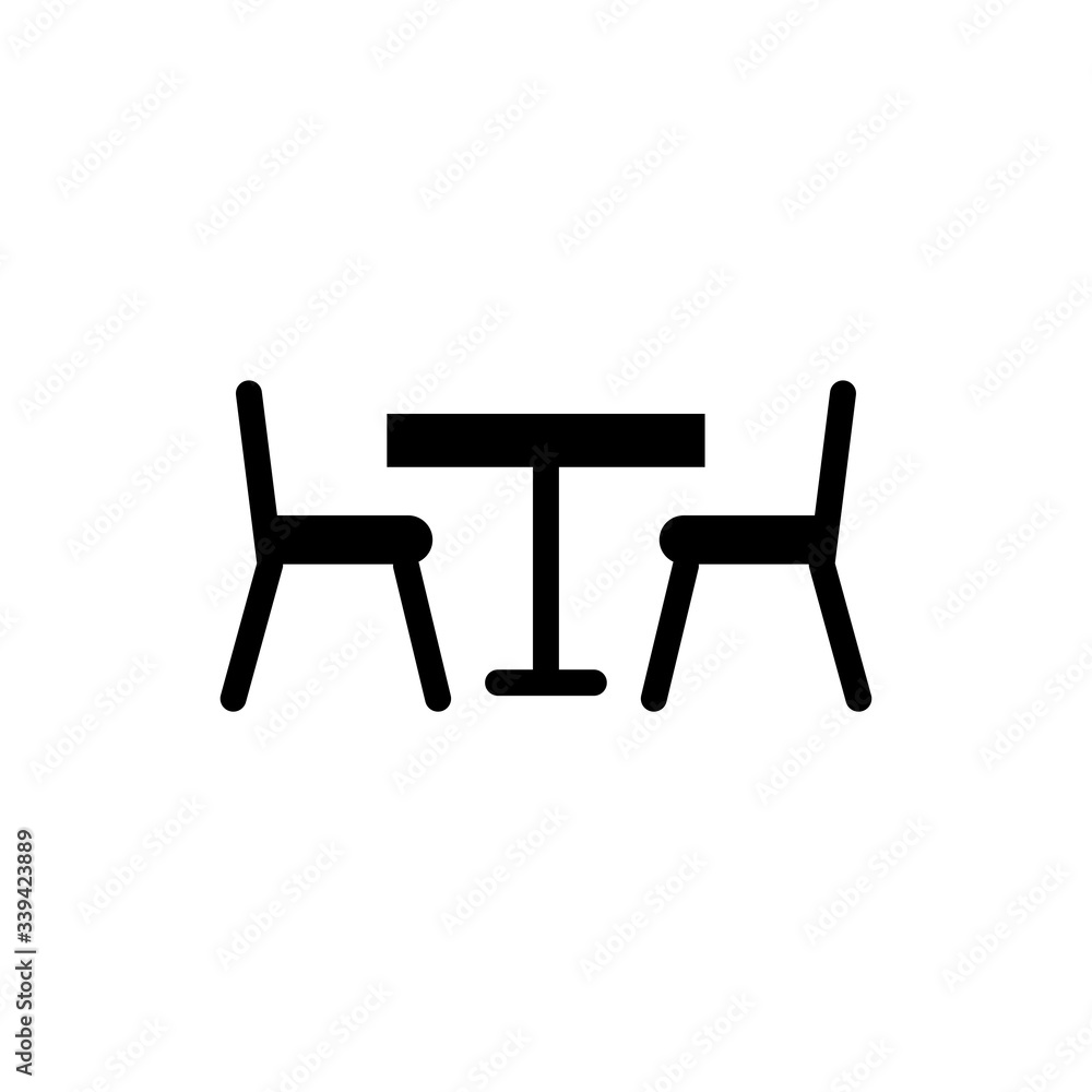 Hotel Table Vector Icon Hotel Table Vector Icon