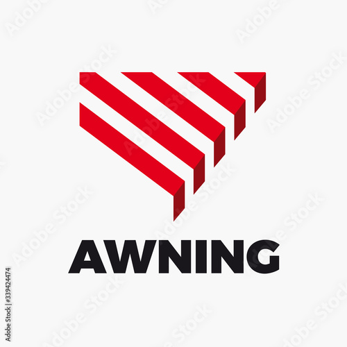 Awning logo design. Vector template