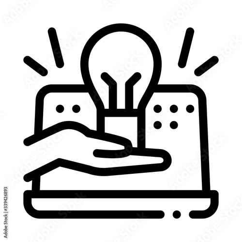 computer savvy icon vector. computer savvy sign. isolated contour symbol illustration