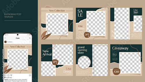 Social media feed post template for fashion business