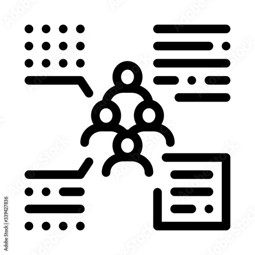 functions of person from group icon vector. functions of person from group sign. isolated contour symbol illustration