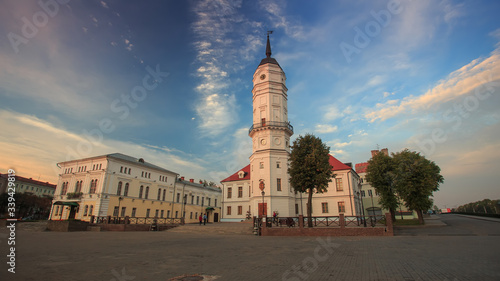 The Center of Mahilou in the evening