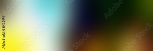 abstract blurredred background web header with very dark green, pastel blue and pale golden rod colors photo