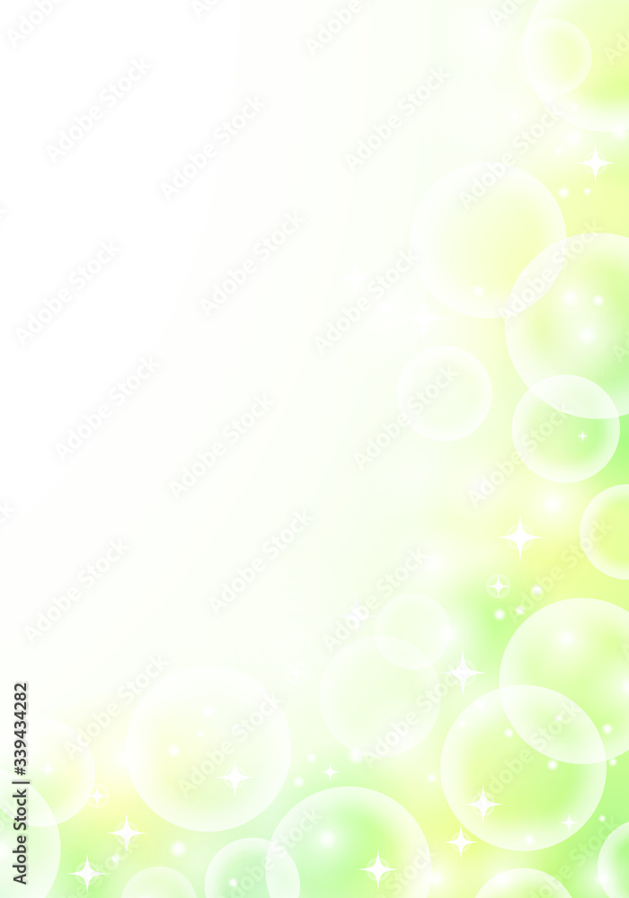 Obraz premium 清潔感のあるシャボン玉の背景 緑