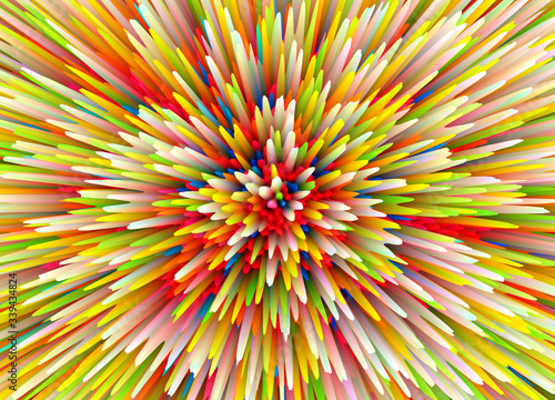 Abstract 3D explosion illustratoin. Colorful graphic design. Hight resolution creative background. Wallpaper hight resolution.