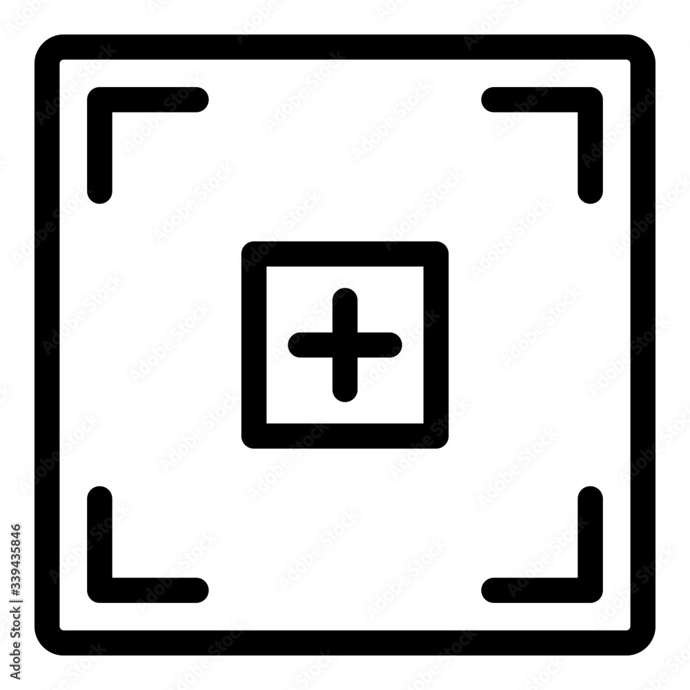 Fototapeta premium Modern record frame icon. Outline modern record frame vector icon for web design isolated on white background