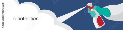 Banner on the topic of disinfection and virus control
