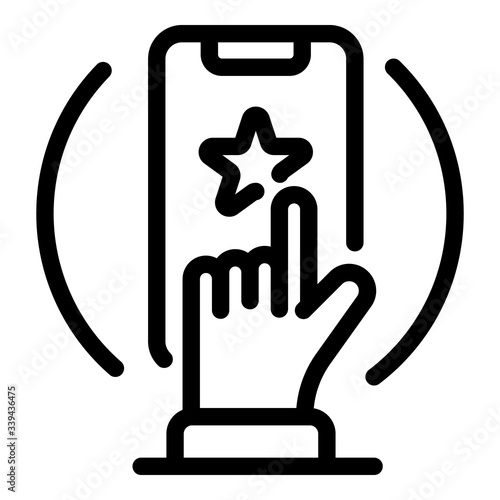 Smartphone carsharing location icon. Outline smartphone carsharing location vector icon for web design isolated on white background