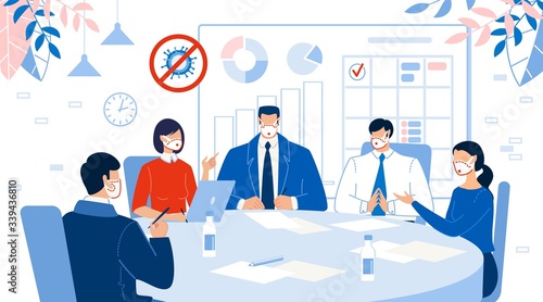 Office Teamwork. Business Meeting at Round Table. Corporate Team Discussion. Brainstorming Workflow. Strategy Plan Development. Manager Employee, Higher Rank Executive, Director Briefing
