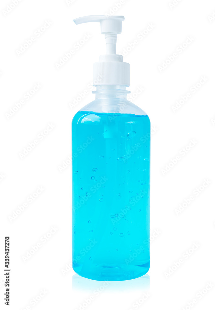 Alcohol cleaning gel, alcohol gel for hand wash isolate on white background Alcohol cleaning gel, alcohol gel for hand wash isolate on white background