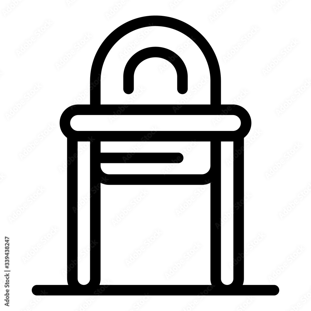 Family feeding chair icon. Outline family feeding chair vector icon for web design isolated on white background