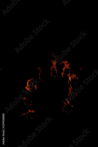 fire on black background © RAHEENA