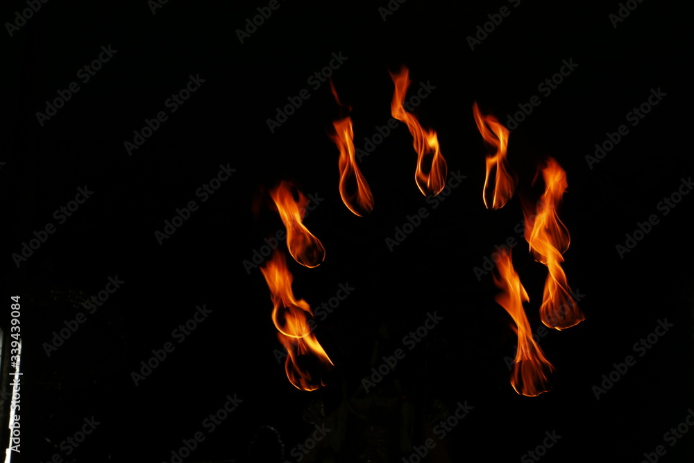 fire on black background fire on black background