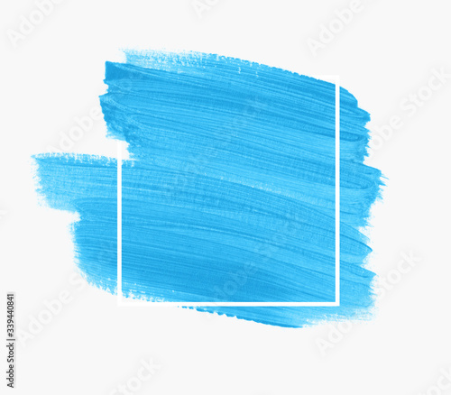 Brush painted acrylic abstract background vector over square frame. Perfect watercolor design for headline, logo and sale banner. 