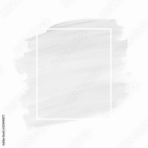 Brush stroke paint background with a  frame vector. Perfect design for business card element, logo and sale banner. 