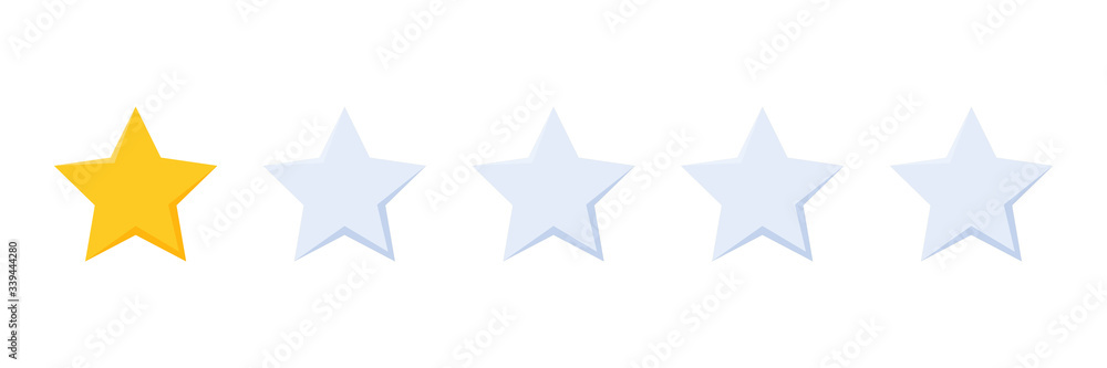 one stars rating button for experience reviews on application or website ,stars rating icon vector one stars rating button for experience reviews on application or website ,stars rating icon vector