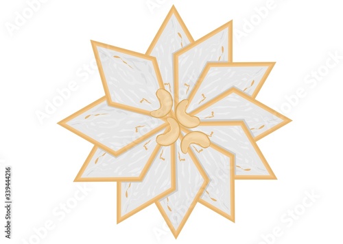 Kaju katli indian Sweets Vector