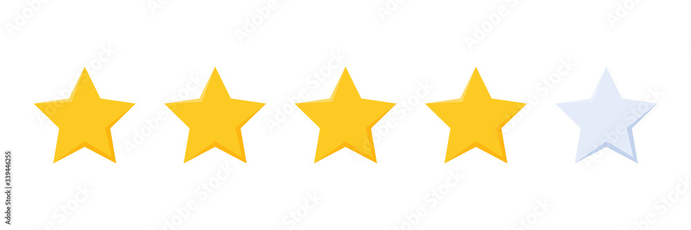 four stars rating button for experience reviews on application or website ,stars rating icon vector four stars rating button for experience reviews on application or website ,stars rating icon vector