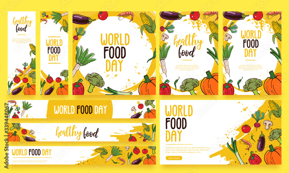 Food day banner template - obrazy, fototapety, plakaty 