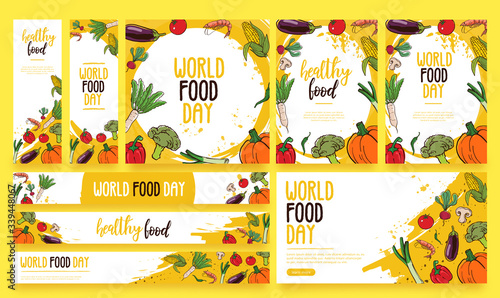 Food day banner template