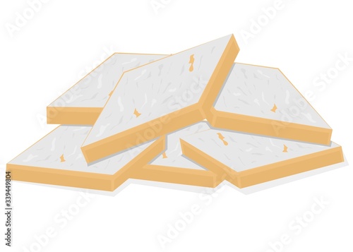 Kaju katli indian Sweets Vector