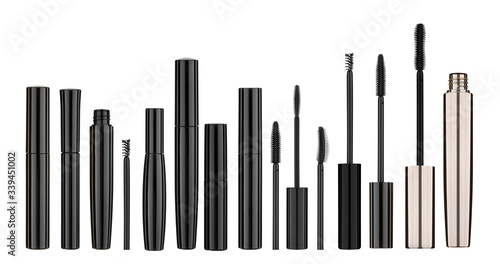 set of cosmetic bottles