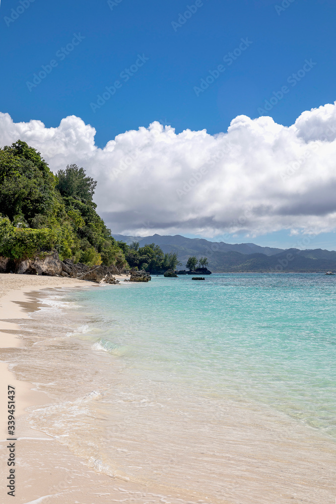 White Beach and Rock, Boracay island, Philippines.